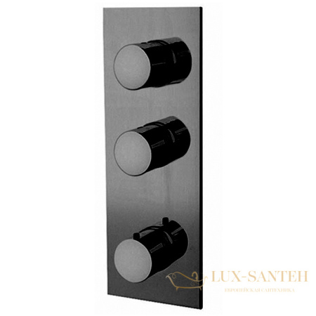 термостат для душа встраиваемый fima carlo frattini fimatherm, f3869x2ns, на 2 выхода, черный матовый