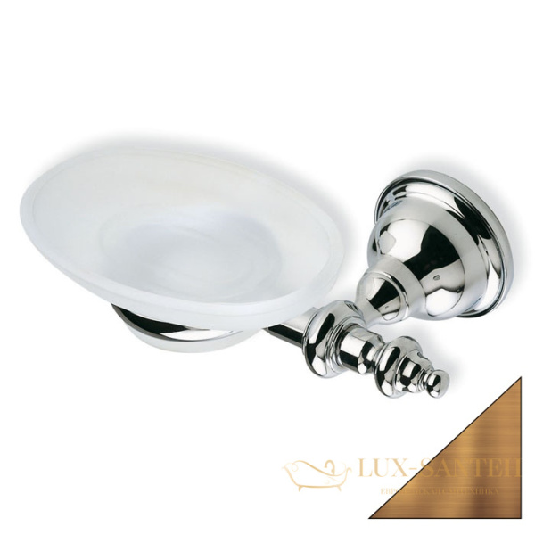 мыльница стеклянная stil haus elite el09(25) настенная, бронза