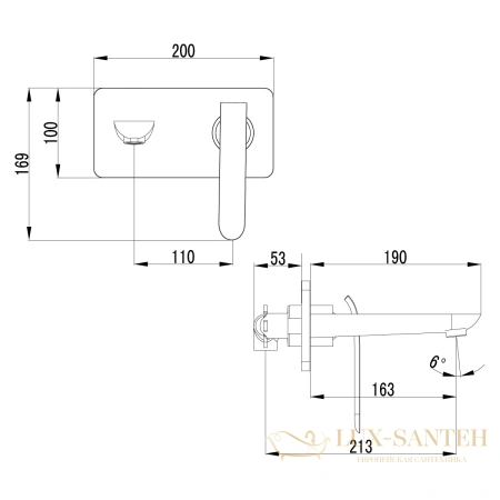 смеситель для раковины встраиваемый lemark melange lm4926cw