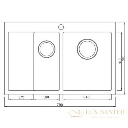 кухонная мойка seaman eco marino smb-7851dls.b, нержавеющая сталь