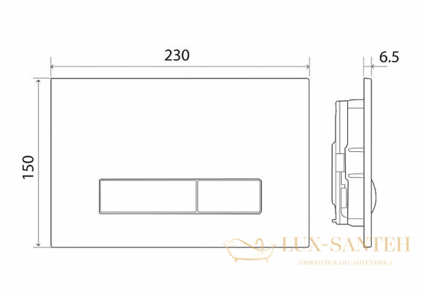 клавиша смыва belbagno genova bb021-gv-nero.m, черный матовый