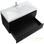 тумба под раковину cezares molveno molveno-80-2c-so-nr 80 см подвесная, nero