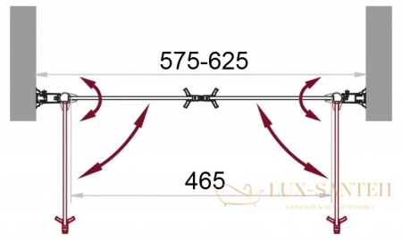душевая дверь belbagno sela-b-2 sela-b-2-60-ch-cr распашная 60 см, стекло текстурное