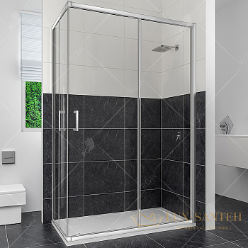 душевой уголок rgw classic 32094492-11 cl-44 120х90, профиль хром, стекло прозрачное