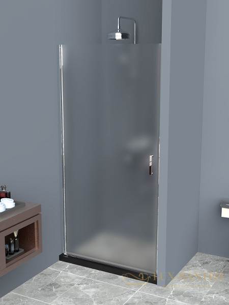 душевая дверь belbagno uno uno-b-1-100-p-cr 100 см профиль хром, стекло рифленое