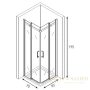 душевой уголок berges melita 061028 90х90 см