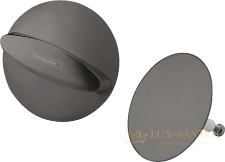 cлив/перелив для ванны hansgrohe flexaplus, 58185340, (внешняя часть) шлифованный черный хром