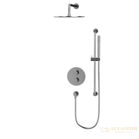 термостатическая душевая система скрытого монтажа whitecross y yset09nib, брашированный никель