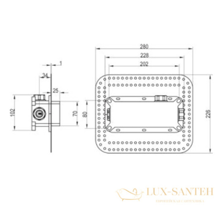 скрытая часть смесителя для раковины villeroy & boch tvw00015200000, 