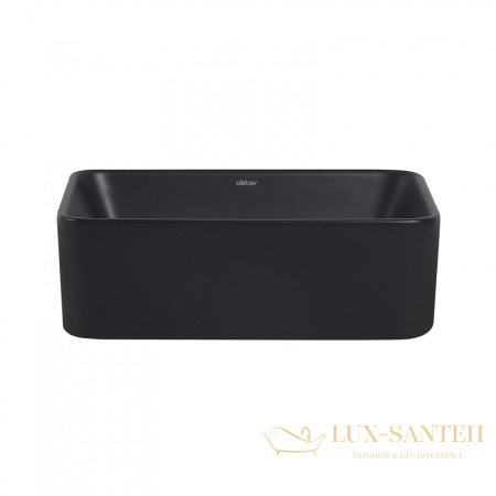 раковина накладная abber rechteck ac2213mb, 40,5х30 см, черный матовый