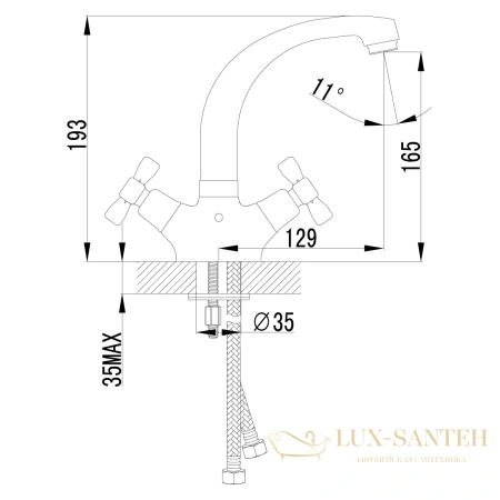 смеситель для раковины lemark benefit lm2507c