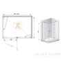 душевой уголок cezares bergamo-ah-1 bergamo-w-ah-1-100/80-p-cr-r 100x80 см, стекло рифленое