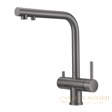 смеситель для кухни под фильтр milacio ultra mcu.559.gm, оружейная сталь