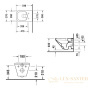 чаша подвесного безободкового унитаза duravit durastyle 2551090000 rimless, белый