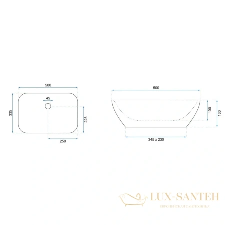 раковина rea celia rea-u1952 50х33,5 см, белый