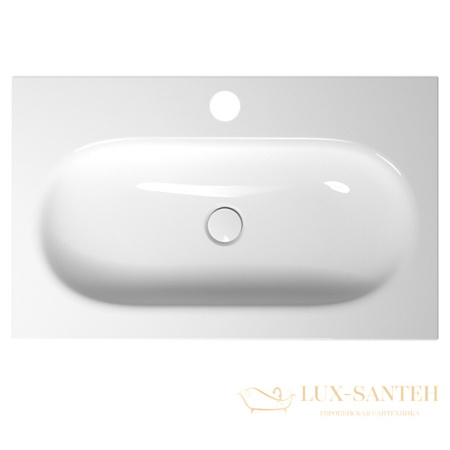 раковина встраиваемая сверху bette comodo a215-000 hlw1 600х495 мм с отверстием под смеситель, белый