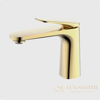 смеситель для раковины aquame imola aqm6710gm, золото брашированное