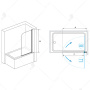 шторка rgw screens 411110906-14 на ванну sc-109b 60х150, профиль черный, стекло прозрачное