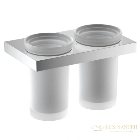 стакан для зубных щеток двойной timo petruma 15234/00, хром