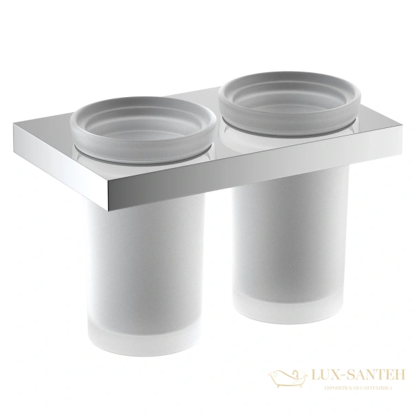 стакан для зубных щеток двойной timo petruma 15234/00, хром