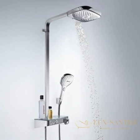 душевая стойка hansgrohe raindance select e 300 3jet 27127400 showerpipe белый/хром