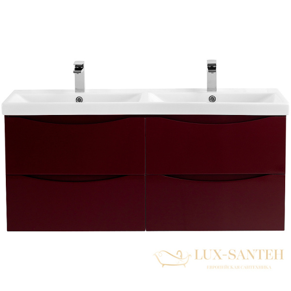 тумба под раковину belbagno marino-cer marino-cer-1200-4c-so-2-brdl-p 120 см подвесная, bordo lucido