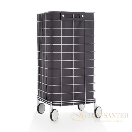 корзина decor walther wr1 0613794 для белья, хром/черный