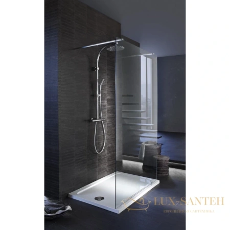 душевой поддон jacob delafon flight e62484-00 из литого мрамора 100х70 см, белый