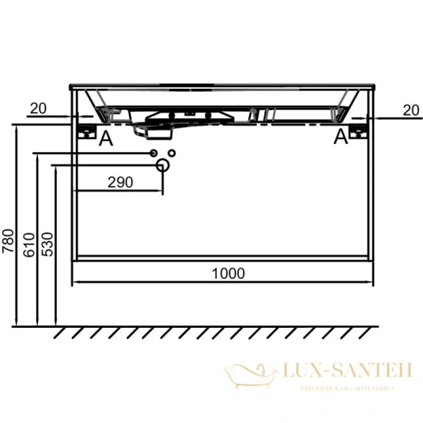 тумба jacob delafon odeon rive gauche eb2524-r6-n18 100 см, белый