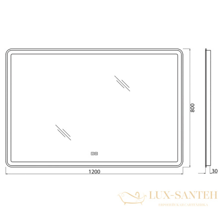 зеркало belbagno spc spc-mar-1200-800-led-tch-warm с подсветкой, с подогревом, с сенсорным выключателем 