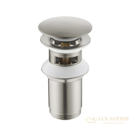 донный клапан с переливом  timo 8011/13, никель брашированный