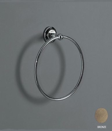 полотенцедержатель-кольцо 22см, simas accessori, 260205 br, подвесной, бронза
