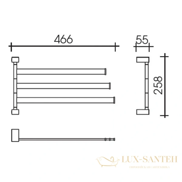 полотенцедержатель schein elite 7057052, хром