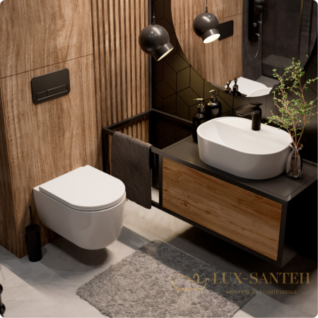 унитаз подвесной безободковый aquame aqm2013pro, смыв торнадо, с быстросъемным сиденьем softclose, белый глянцевый