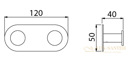 планка с крючками timo saona 13014/00, хром