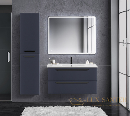 тумба под раковину cezares eco-cer eco-cer-800-2c-so-gr-p 80 см подвесная, grafito