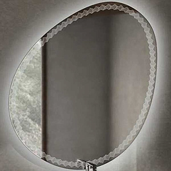 зеркало cezares 44777 75 см с подсветкой с узором