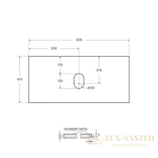 столешница под раковину belbagno kep-100-cestr-w0 100 см, cemento struttura