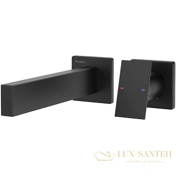 смеситель для раковины teska alax e5308 без донного клапана, черный матовый