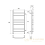 полотенцесушитель 500x800 водяной point альфа pn05558 п7 с боковым подключением 500, хром