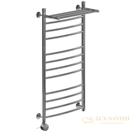 полотенцесушитель электрический ника arc лд (г2) вп 100/50 левый тэн, цвет хром