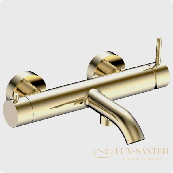 смеситель для ванны aquame siena aqm6212bg, золото брашированное