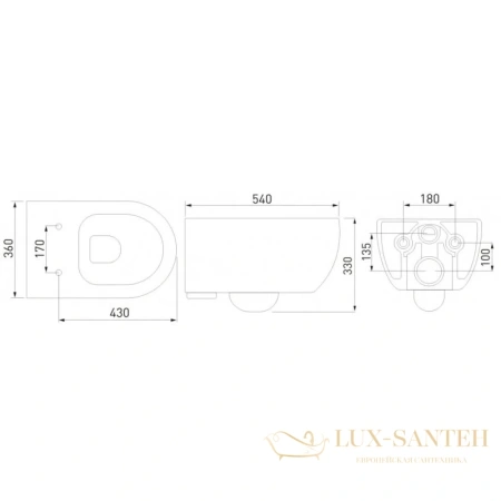 комплект: подвесной унитаз berges ego xl 043203 + система инсталляции berges novum l3, белый, клавиша хром
