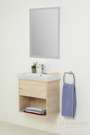 тумба под раковину belbagno neon neon-600-1c-so-pb 60 см подвесная, pino bianco