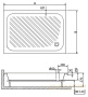 акриловый поддон rgw acrylic 16180280-51 для душа b/cl-s 100x80, белый