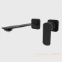 смеситель для раковины aquame imola aqm6714mb, черный матовый