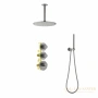 душевая система для душа термостатическая встраиваемая timo saona sx-2399/18sm, черное золото