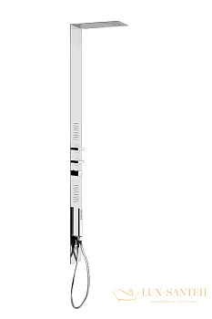 душевая система gessi tremillimetri rettangolo 39808.238, mirror steel