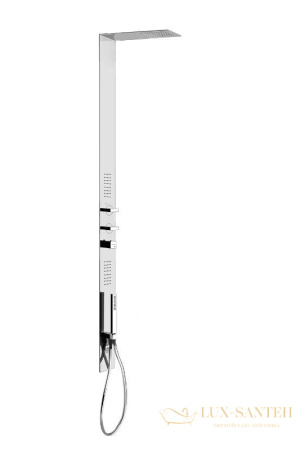 душевая система gessi tremillimetri rettangolo 39808.238, mirror steel