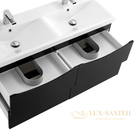 тумба под раковину belbagno marino-cer marino-cer-1200-4c-so-2-nl-p 120 см подвесная, nero lucido